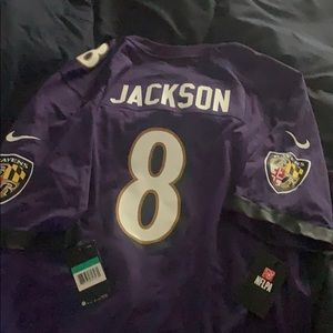 Ravens Lamar Jackson #8 Purple jersey size XL